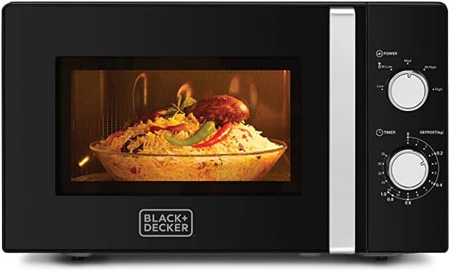 فرن كهربائي صغير 20 لتر 700 واط بلاك اند ديكر Black+Decker Microwave Oven with Defrost Function
