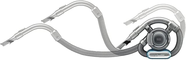 BLACK&amp;DECKER Black+Decker 14.4V 1.5Ah Li Ion Flexi Auto Dustbuster Handheld Cordless Vacuum with Pet Tool for Home & Car Blue/Grey  PD1420LP GB 2 Years Warranty