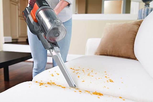 BLACK&amp;DECKER Black+Decker 18V 4 in 1 Li Ion Cordless Powerseries EXTREME Upright Stick Vacuum Cleaner Orange  BHFEV182C GB 2 Years Warranty