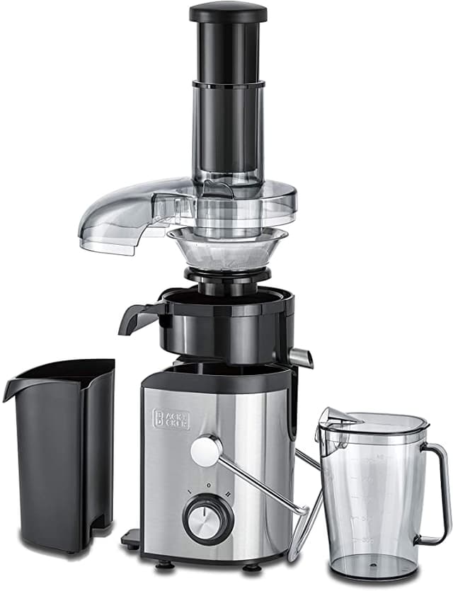 عصارة 800 واط Black+Decker Stainles Steel XL Juicer Extractor with Juice Collector