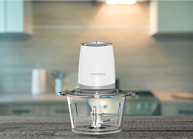 Daewoo 500W 1.8L Food Chopper with Glass Bowl, Quad Blade, Mincer & Grinder Function Korean Technology