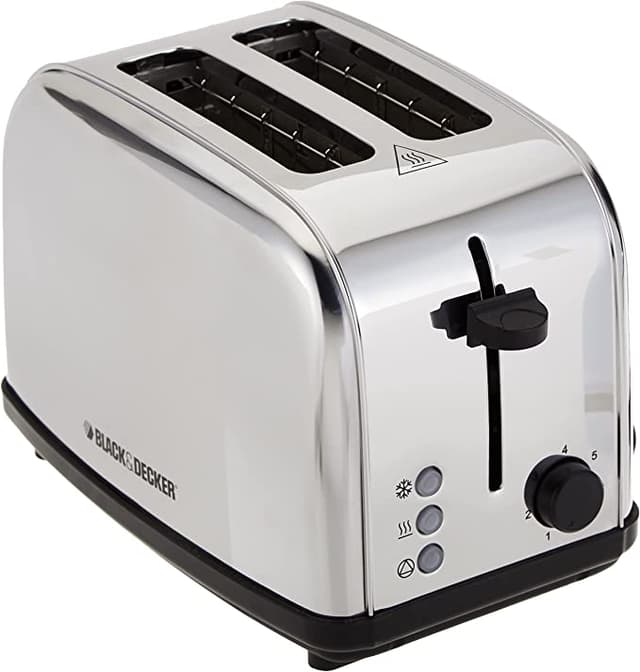 BLACK&amp;DECKER Black+Decker 2 Slice Cool Touch Bread Toaster White  ET222 B5 2 Year Warranty