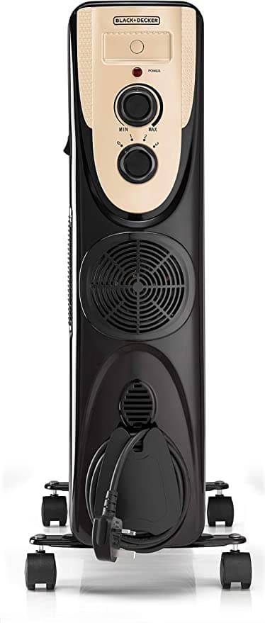 دفاية زيت كهربائية 2500 واط بلاك اند ديكر Black+Decker 11 Fin Oil Radiator Heater