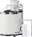 عصارة بطيئة للفواكه 400 واط 1.3 لتر أبيض بلاك اند ديكر Black+Decker White 1.3L 400W Juicer Extractor With Wide Chute