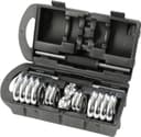 york fitness 15kg chrome dumbbell set and case