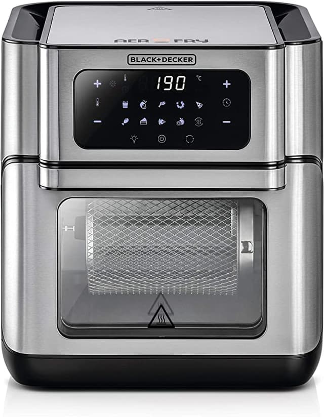 BLACK&DECKER Black+Decker Digital Air Fryer Oven 12L Silver  AOF100 B5 2 Year Warranty