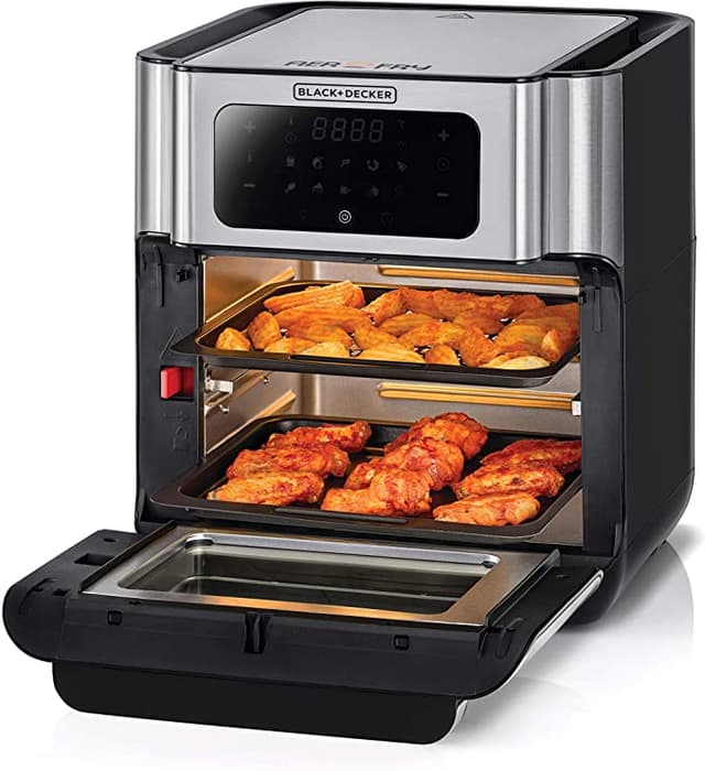 BLACK&DECKER Black+Decker Digital Air Fryer Oven 12L Silver  AOF100 B5 2 Year Warranty