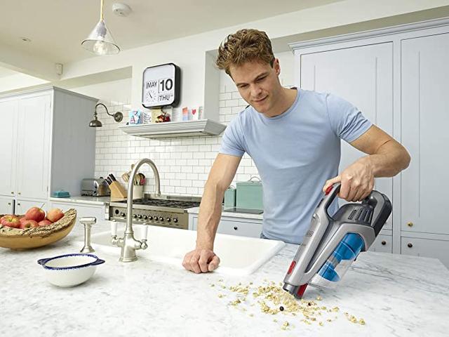 مكنسة يدوية لاسلكية 21.6 فولت Black+Decker  2Ah Li-Ion 500ml 3-in-1 Cordless Stick Vacuum with Jack Plug Charger