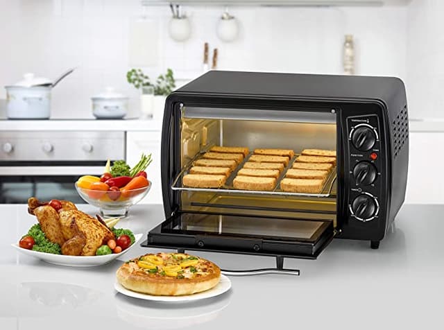 Black&Decker Black+Decker 19l Double Glass Multifunction Toaster Oven With Rotisserie For Toasting/ Baking/ Broiling Black Tro19rdg B5 2 Years Warranty