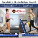 مشاية رياضية كهربائية - جهاز الجري القابل للطي Marshal Walking Pad Treadmill - أزرق