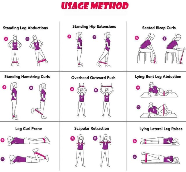 Marshal Fitness resistance band set exercise loop bands