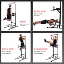منصة لتمارين بول اب مقابض مانعة للانزلاق مارشال فتنس Marshal Fitness Non-slip handles Power Tower Chin Up Bar Push Pull Up Knee Raise - 80123