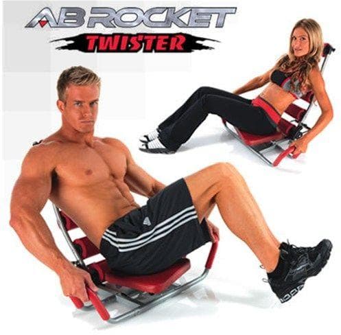 marshal fitness ab rocket twister abdominal trainer red