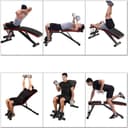 بنش رياضي مقعد تمارين رياضية مع حبال مطاطية قابل للطي مارشال فتنس Marshal Fitness With Retractable bungee Cords Exercise Dumbbells Bench