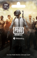 بطاقة شحن شدات ببجي PUBG (300 + 25 UC)