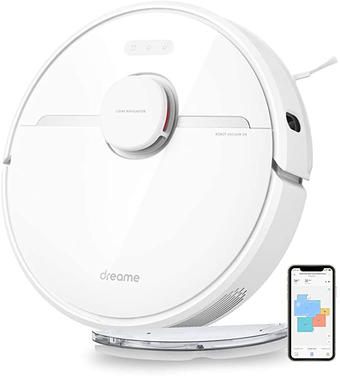 مكنسة كهربائية ذكية 3000 باسكال أبيض شاومي Xiaomi White 3000 Pa Dreame Robot Vacuum