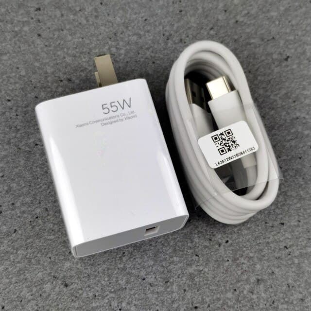 Xiaomi Original 55W GaN Fast Charger Mi 11 Pro 10T Lite 10S 5G Turbo Charge US Adapter 100cm USB Type C Cable