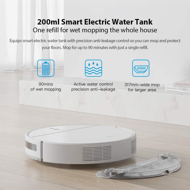 المكنسة الذكية 200 مل 2500 باسكال شاومي Dreame 2500 Pa 200 ml Robot Vacuum