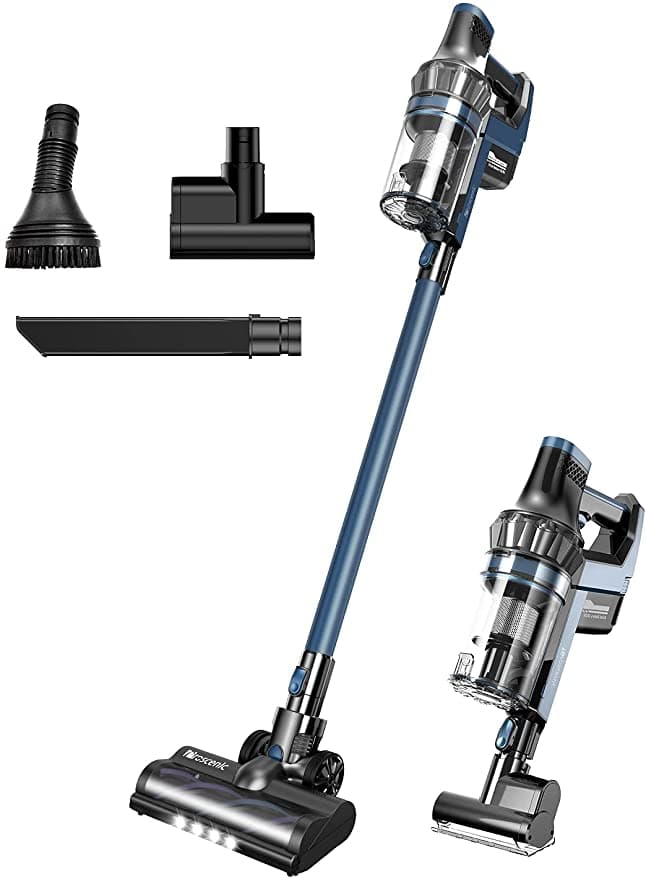 Xiaomi Proscenic P10 Pro Cordless Vacuum Cleaner, Anti-tangle Technology, 4 in 1 Hoover with Powerful 25Kpa Suction, 3 Adjustable Modes, LED Touch Screen, Removable Battery, 55min Runtime