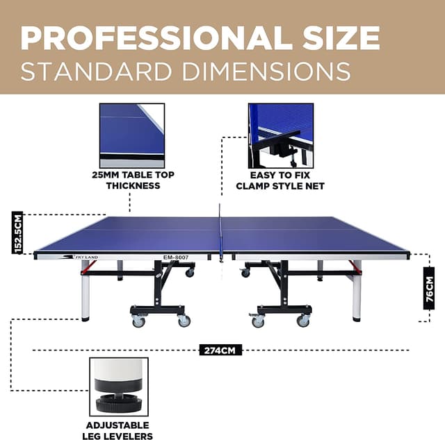 طاولة تنس إحترافية Professional Folding Table Tennis - SkyLand