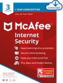 بطاقة مكافي McAfee حماية الانترنت (3 أجهزة)