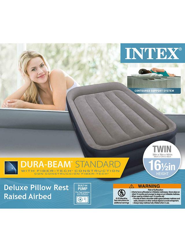 INTEX Dura Beam Series Deluxe Pillow Rest Raised Bed Multicolour Twin