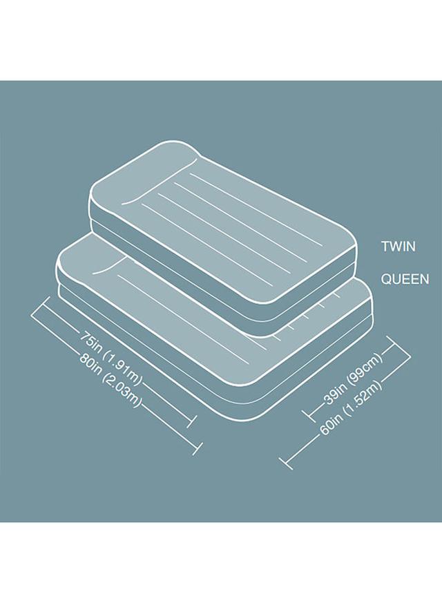 INTEX Dura Beam Series Deluxe Pillow Rest Raised Bed Multicolour Twin