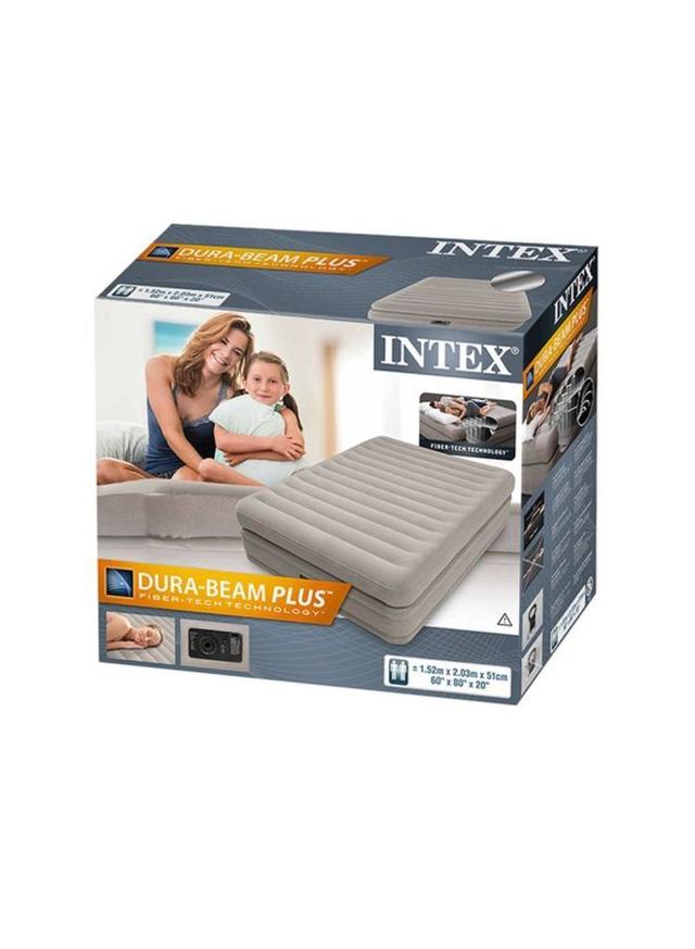 سرير مزدوج قابل للنفخ 203x51x152سم | "Intex Inflatable Double Bed With Pump Double Layers Extra Comfort "Grey - SW1hZ2U6MjUwMzQw