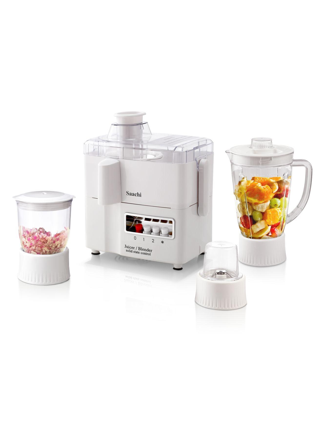 خلاط كهربائي و عصارة 4 في 1 400 واط Saachi - 4-In-1 Juicer Blender