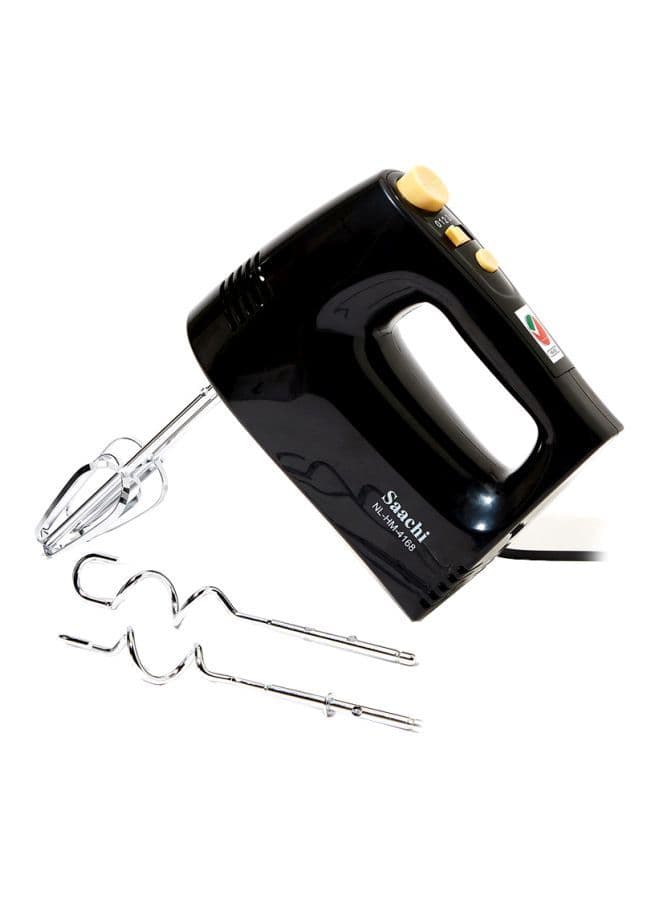 Saachi 5 Speed Hand Mixer With Detachable Steel Beaters 250 W NL HM 4168 BK Black/Yellow