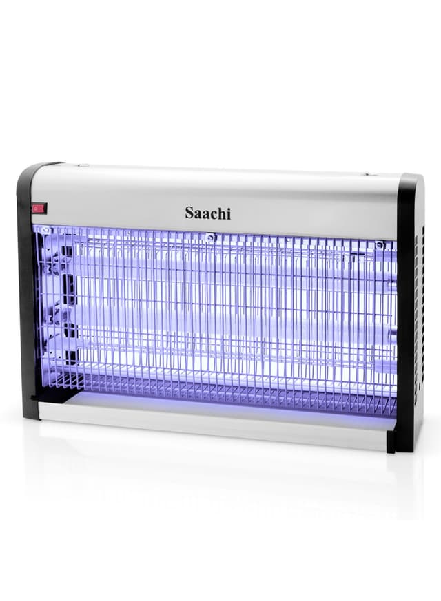 صاعق حشرات كهربائي 39 واط أسود وفضي ساتشي  Saachi Black/Silver 39W Insect Killer Large