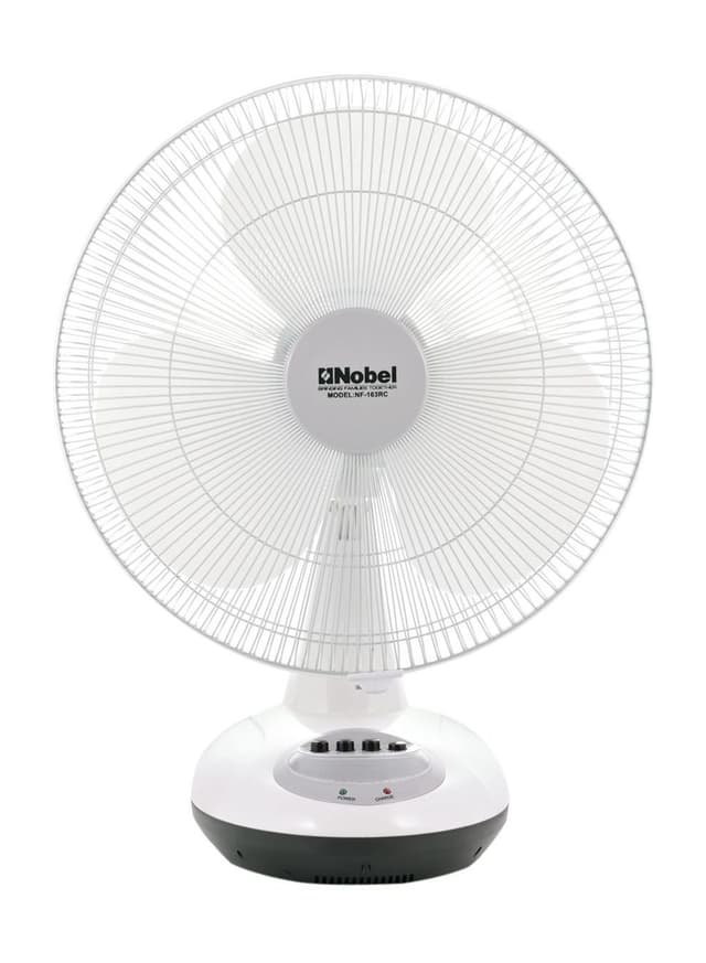 NOBEL Rechargeable Table Fan White 16 Inch Fan Blade NF 163RC White