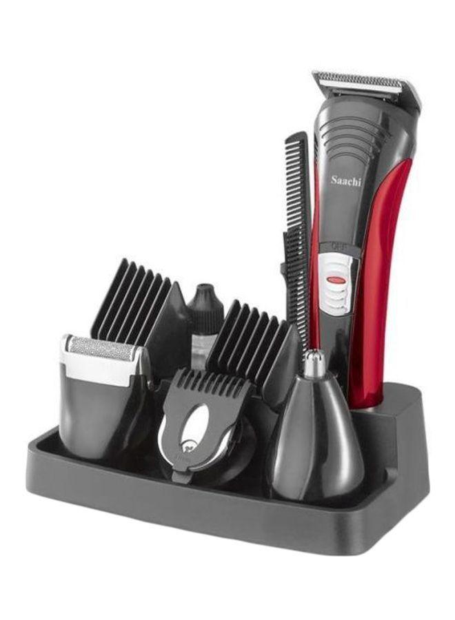 Saachi 7 In 1 Hair Trimmer With A Resting Stand Black/Red