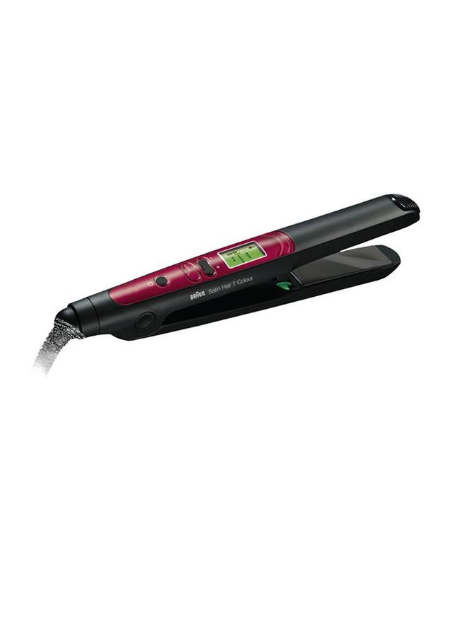 BRAUN Satin Hair 7 Colour Straighteners Black/Red