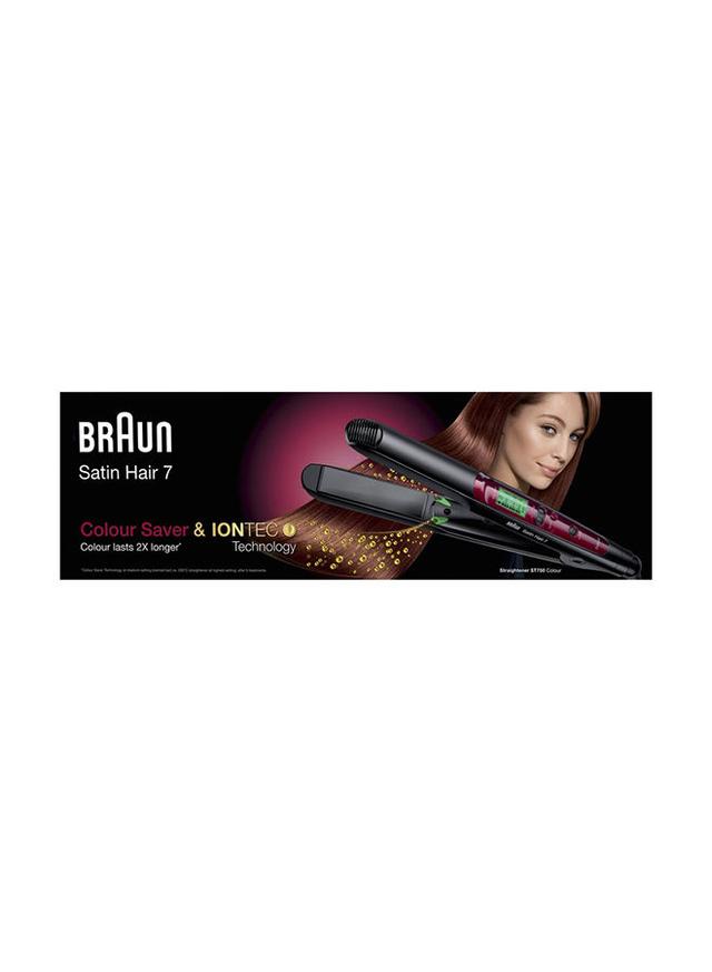 BRAUN Satin Hair 7 Colour Straighteners Black/Red