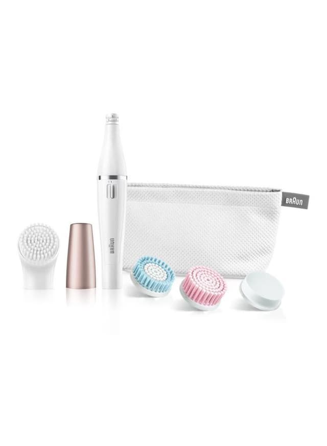 BRAUN 3 In 1 Facial Epilator And Cleanser Set Brown/White