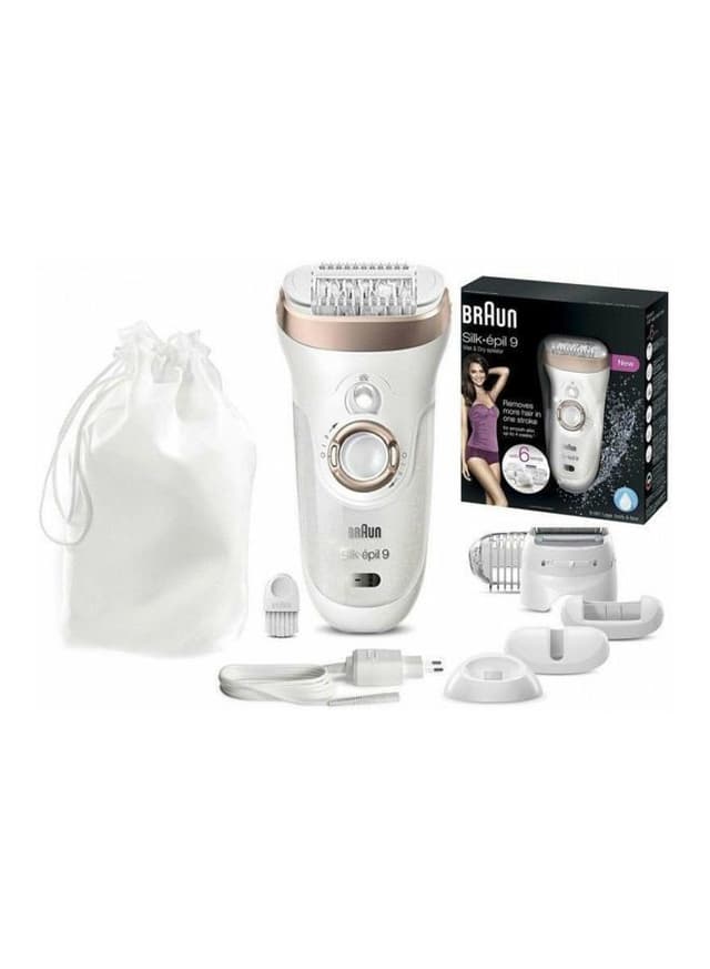 BRAUN Silk éPil 9 With 6 Extras White/Brown