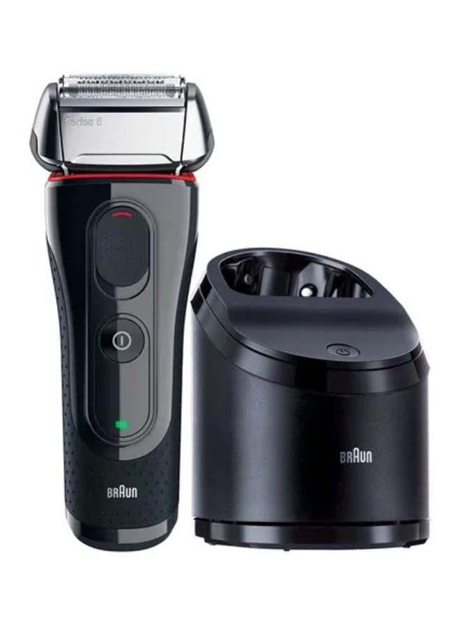 ماكينة حلاقة ( قابلة للشحن ) - اسود / فضي BRAUN -  Series 5 Electric Shaver With Cleaning Centre