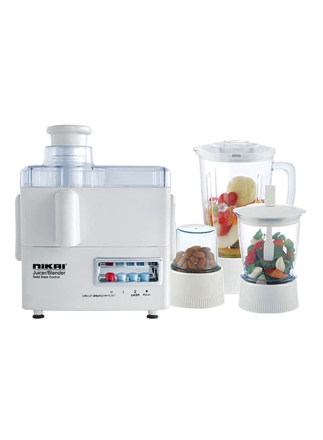 NIKAI 4 In 1 Electric Food Processor 1.6 l 300 W NFP1724N White