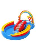 مسبح اطفال نفخ مع زحليقة 117x76x53 انش انتكس Intex 117x76x53inch Rainbow Ring Play Center