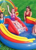 مسبح اطفال نفخ مع زحليقة 117x76x53 انش انتكس Intex 117x76x53inch Rainbow Ring Play Center - SW1hZ2U6MjU1NDQ5