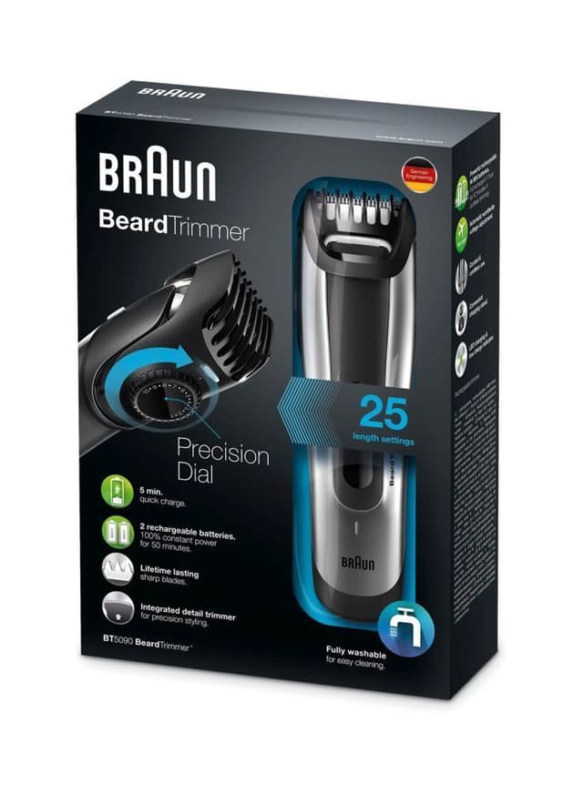 BRAUN Beard Trimmer With Attachments Grey