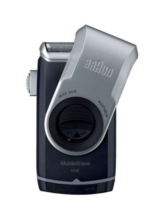 ماكينة حلاقة للرجال - فضي/ازرق BRAUN - MobileShave Shaver M90