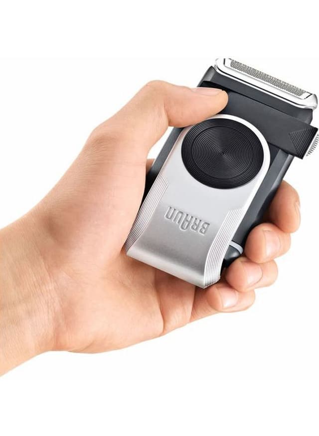 ماكينة حلاقة للرجال - فضي/ازرق BRAUN - MobileShave Shaver M90
