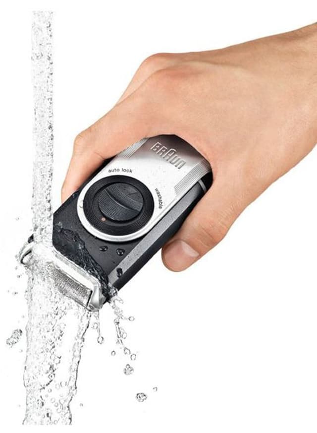 ماكينة حلاقة للرجال - فضي/ازرق BRAUN - MobileShave Shaver M90