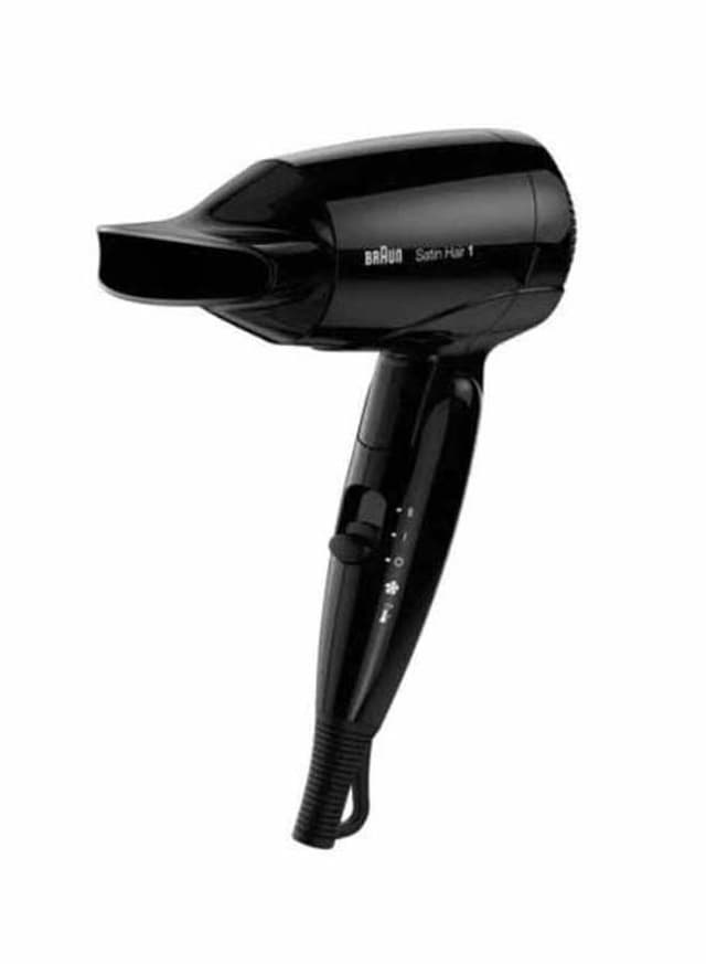 مجفف الشعر ( سشوار ) بقوة 1200 واط - أسود BRAUN - Satin Hair 1 The Lightest Style And Go Dryer