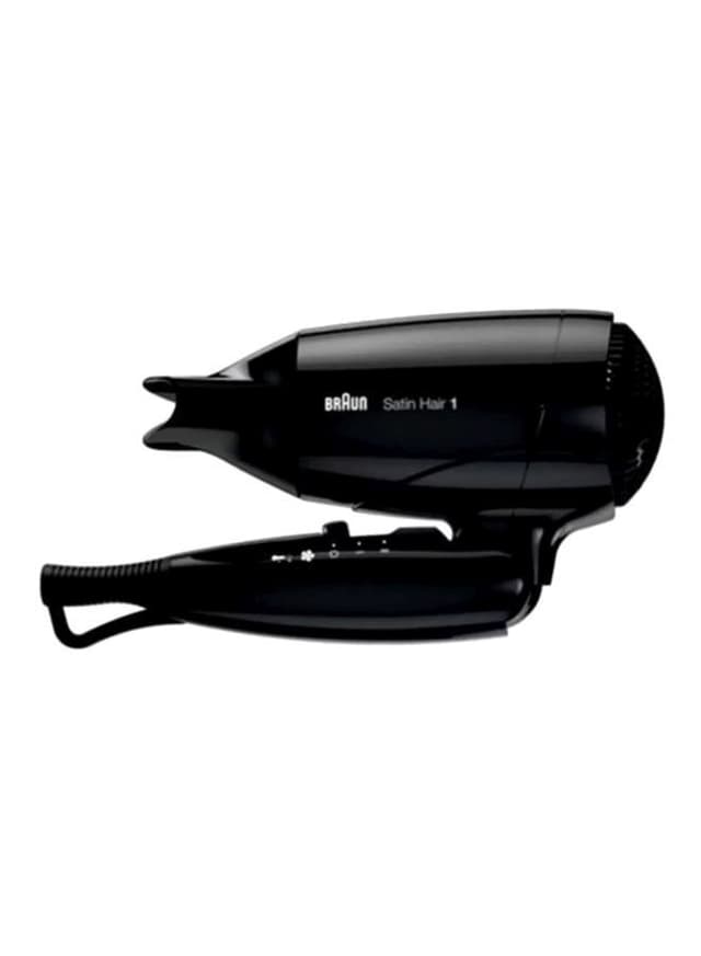 مجفف الشعر ( سشوار ) بقوة 1200 واط - أسود BRAUN - Satin Hair 1 The Lightest Style And Go Dryer