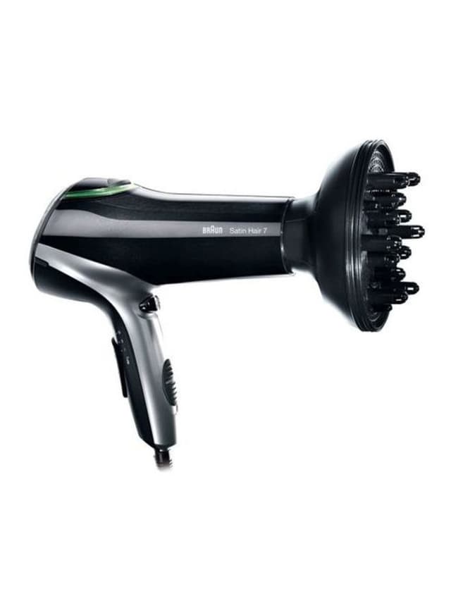 استشوار 2200 واط مع تقنية الأيونات أسود براون BRAUN Satinpro Hair Dryer 7 HD730