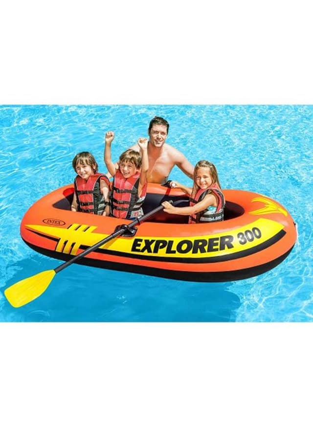 قارب قابل للنفخ  INTEX Explorer 300 Inflatable Boat Set For 3 Person - 141486