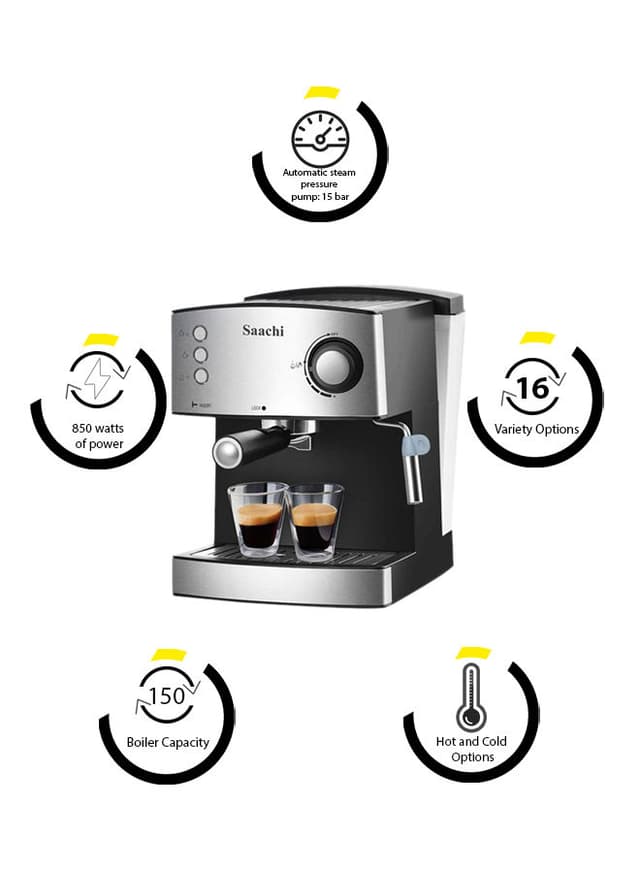 آلة صنع القهوة الكل في واحد 1.6 لتر Saachi - All-In-One Coffee Maker 